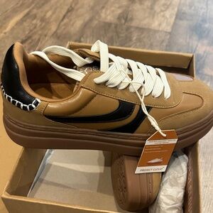 Women’s project cloud  Tan and Black Sneakers